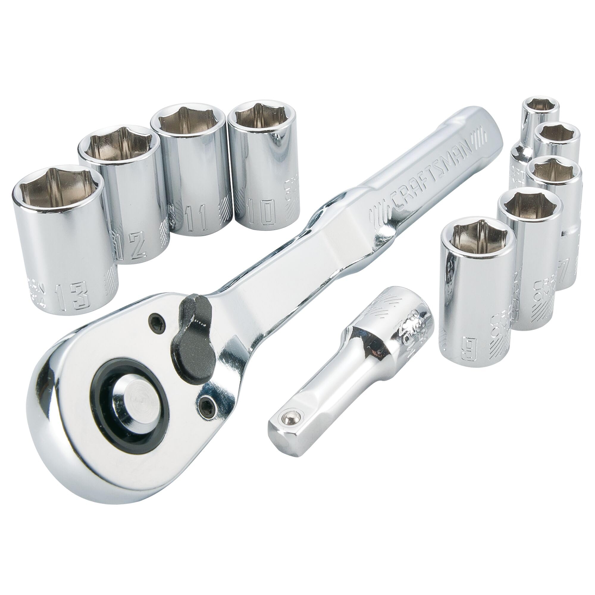 CRAFTSMAN Mechanics Tool Set, Metric, 1/4 Inch Drive, 11 Piece (CMMT34871)