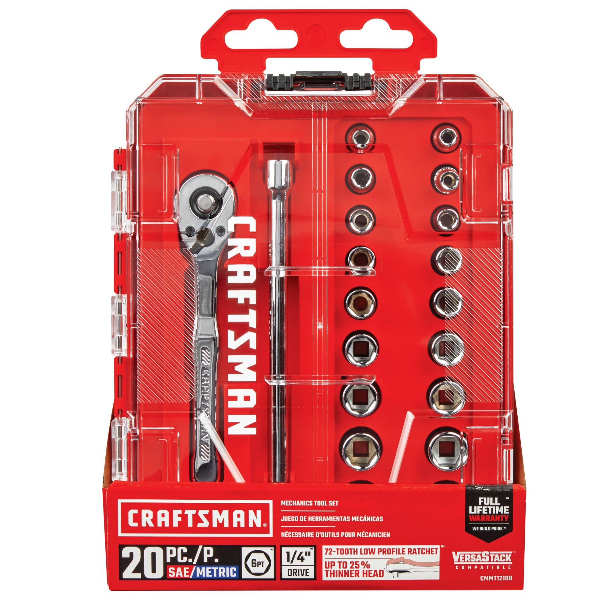 113-craftsman-mechanics-tool-set-1-4-inch-drive-20-piece-cmmt12108-5.jpg CRAFTSMAN Mechanics Tool Set, 1/4 Inch Drive, 20 Piece (CMMT12108)