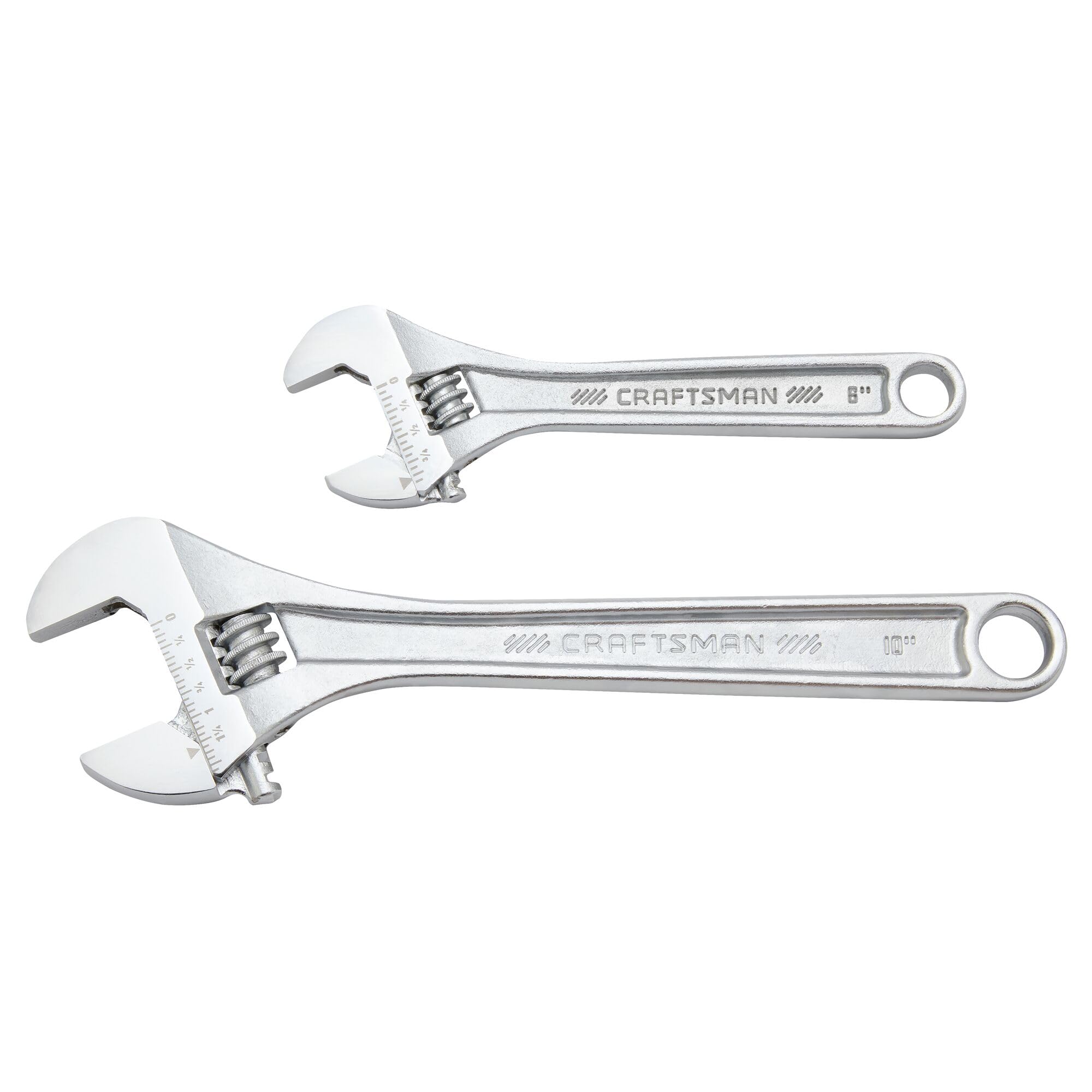 CRAFTSMAN All Steel Adjustable Wrench Set, 2 Piece (CMMT12006)