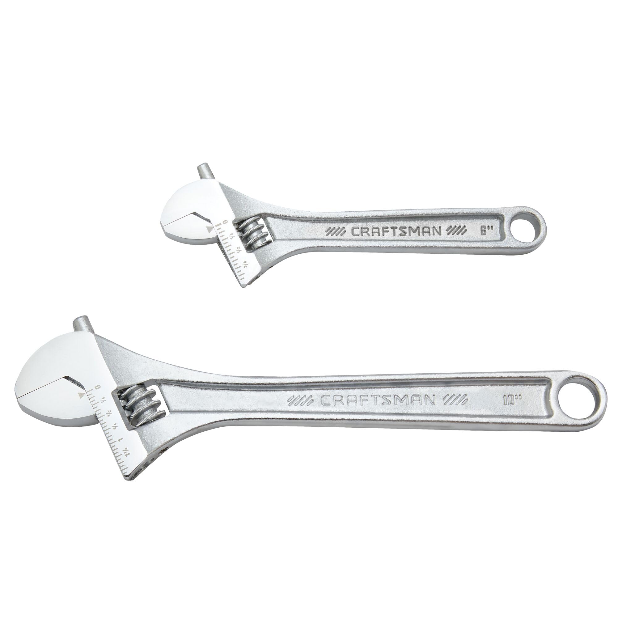 CRAFTSMAN All Steel Adjustable Wrench Set, 2 Piece (CMMT12006)