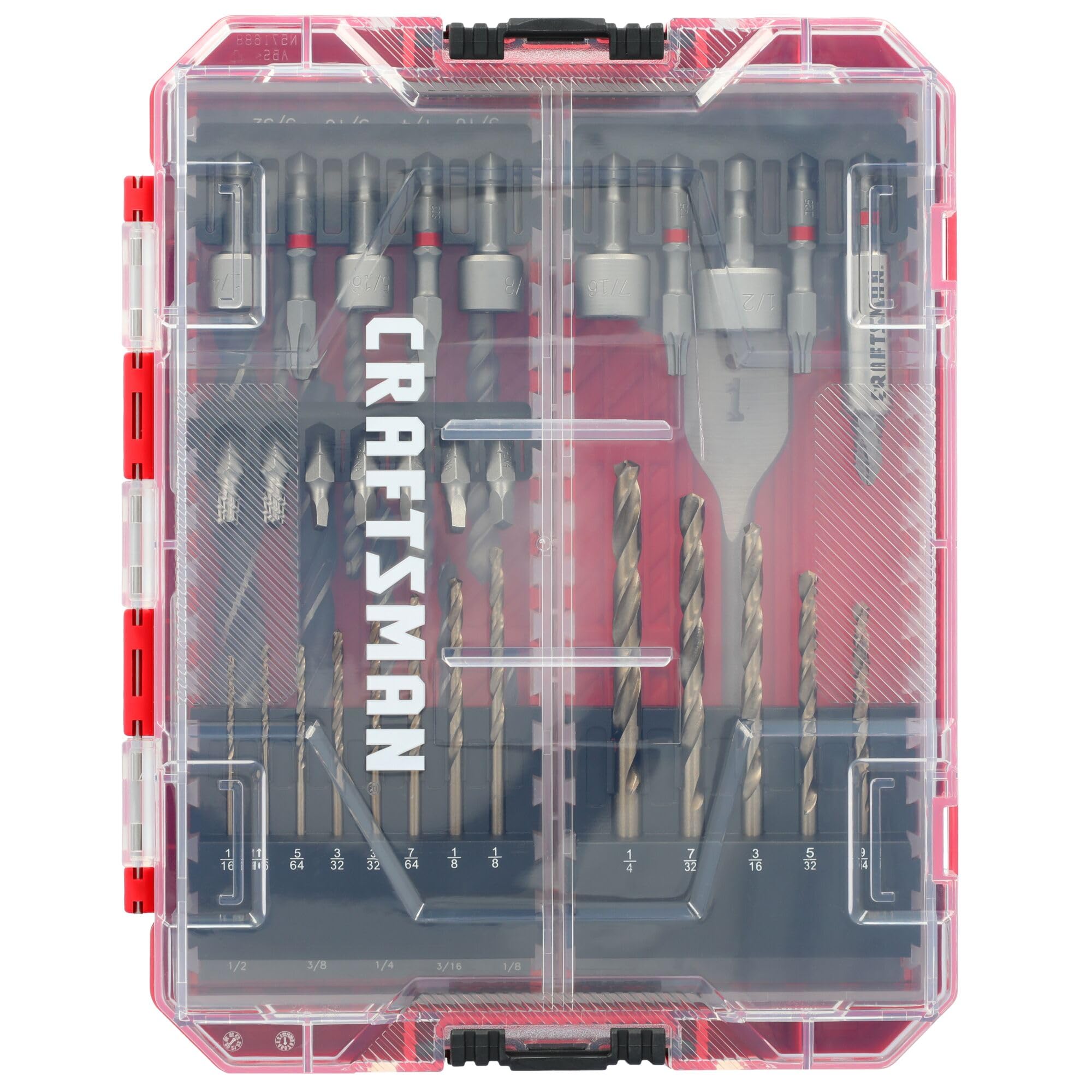 CRAFTSMAN Drill Bit Set 60 Pieces, Impact Driver and Screwdriver Bit Set , Includes Nut Drivers (CMAF1260)