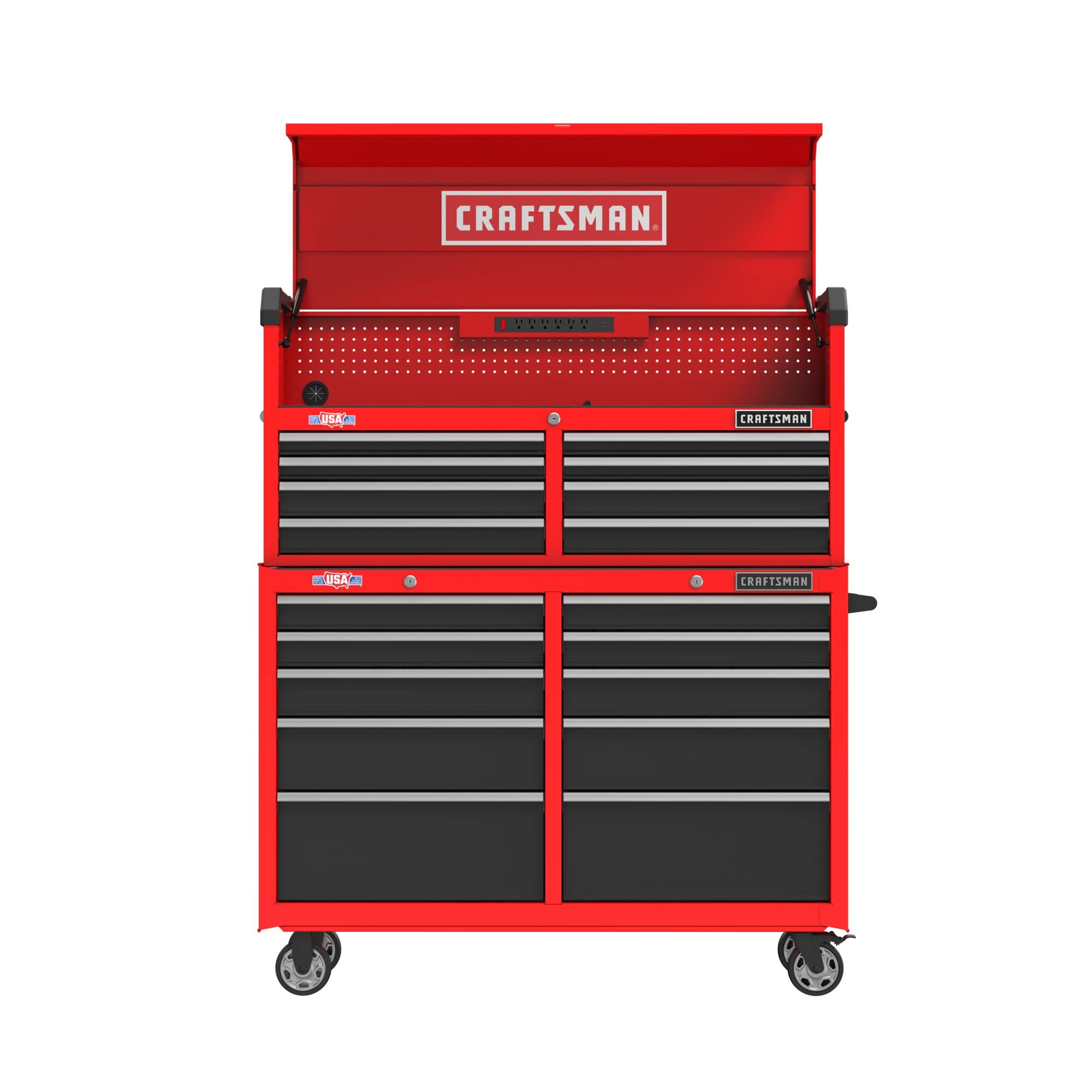 186-craftsman-s2000-52-tool-chest-10-drawer-rolling-tool-storage-cabinet-with-tray-and-holder-red-cmst352102rb-15.jpg CRAFTSMAN S2000 52" Tool Chest, 10-Drawer Rolling Tool Storage Cabinet with Tray and Holder, Red (CMST352102RB)