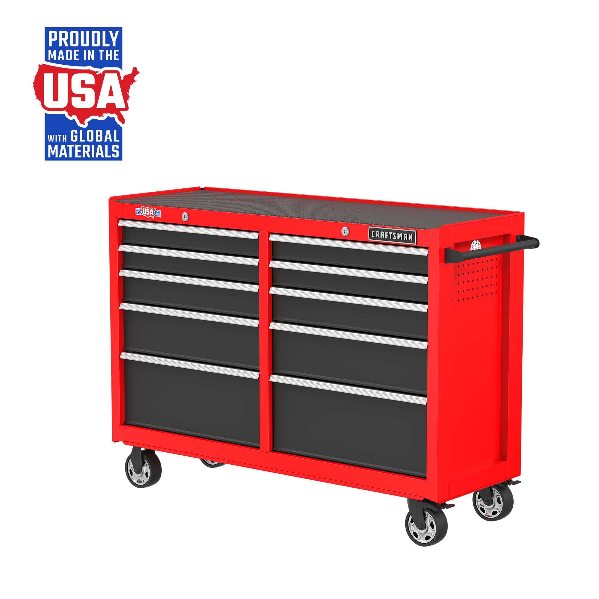 186-craftsman-s2000-52-tool-chest-10-drawer-rolling-tool-storage-cabinet-with-tray-and-holder-red-cmst352102rb-5.jpg CRAFTSMAN S2000 52" Tool Chest, 10-Drawer Rolling Tool Storage Cabinet with Tray and Holder, Red (CMST352102RB)