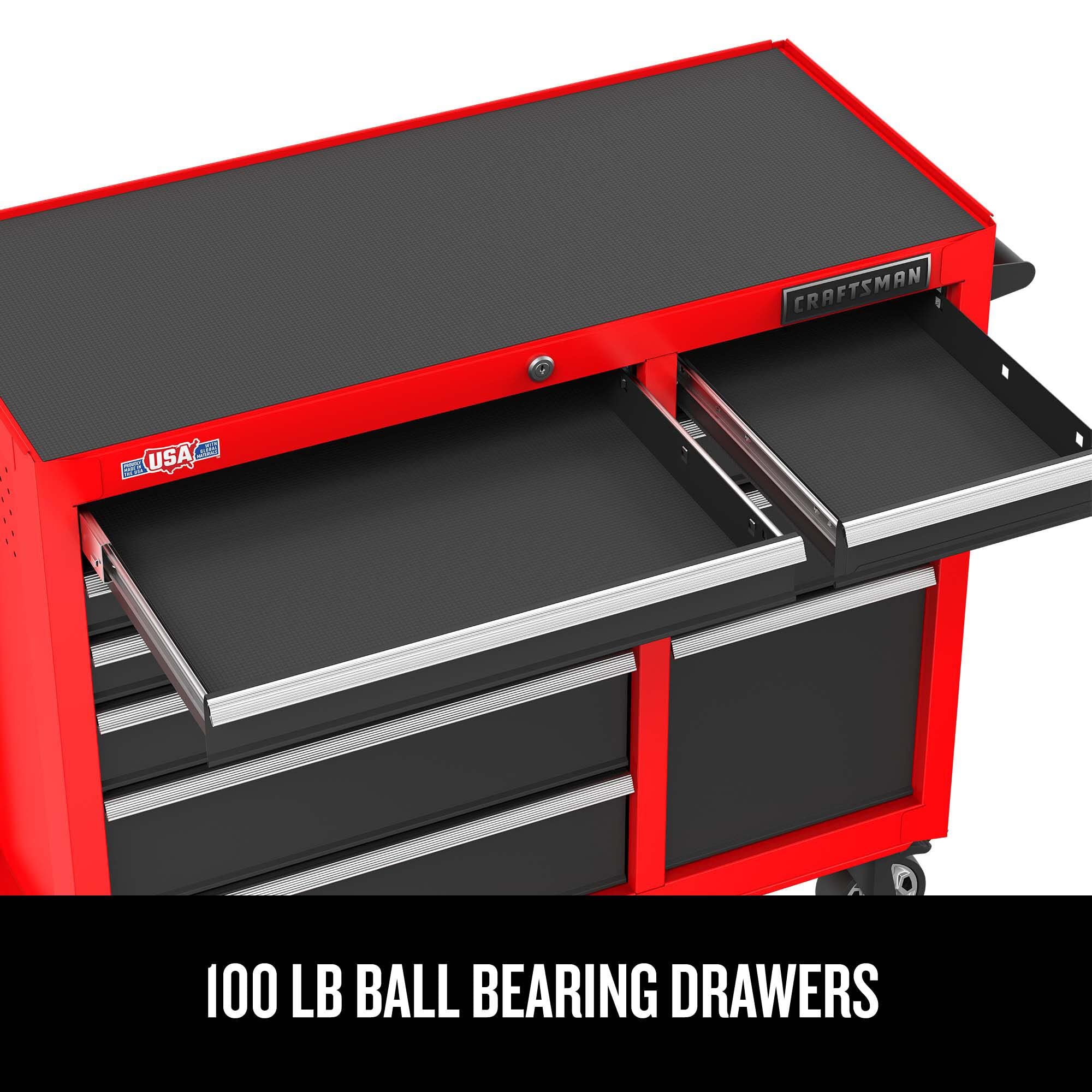 186-craftsman-s2000-52-tool-chest-10-drawer-rolling-tool-storage-cabinet-with-tray-and-holder-red-cmst352102rb-7.jpg CRAFTSMAN S2000 52" Tool Chest, 10-Drawer Rolling Tool Storage Cabinet with Tray and Holder, Red (CMST352102RB)