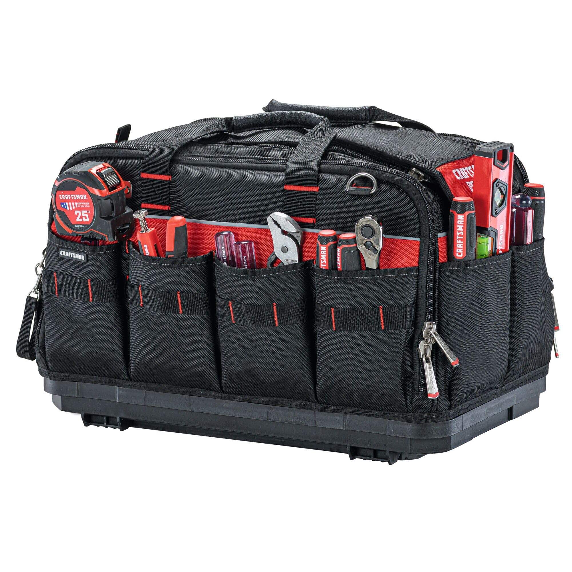 195-craftsman-tradestack-tool-bag-22.5-durable-polyester-black-and-red-cmst21450-8.jpg CRAFTSMAN TRADESTACK Tool Bag, 22.5”, Durable Polyester, Black and Red (CMST21450)