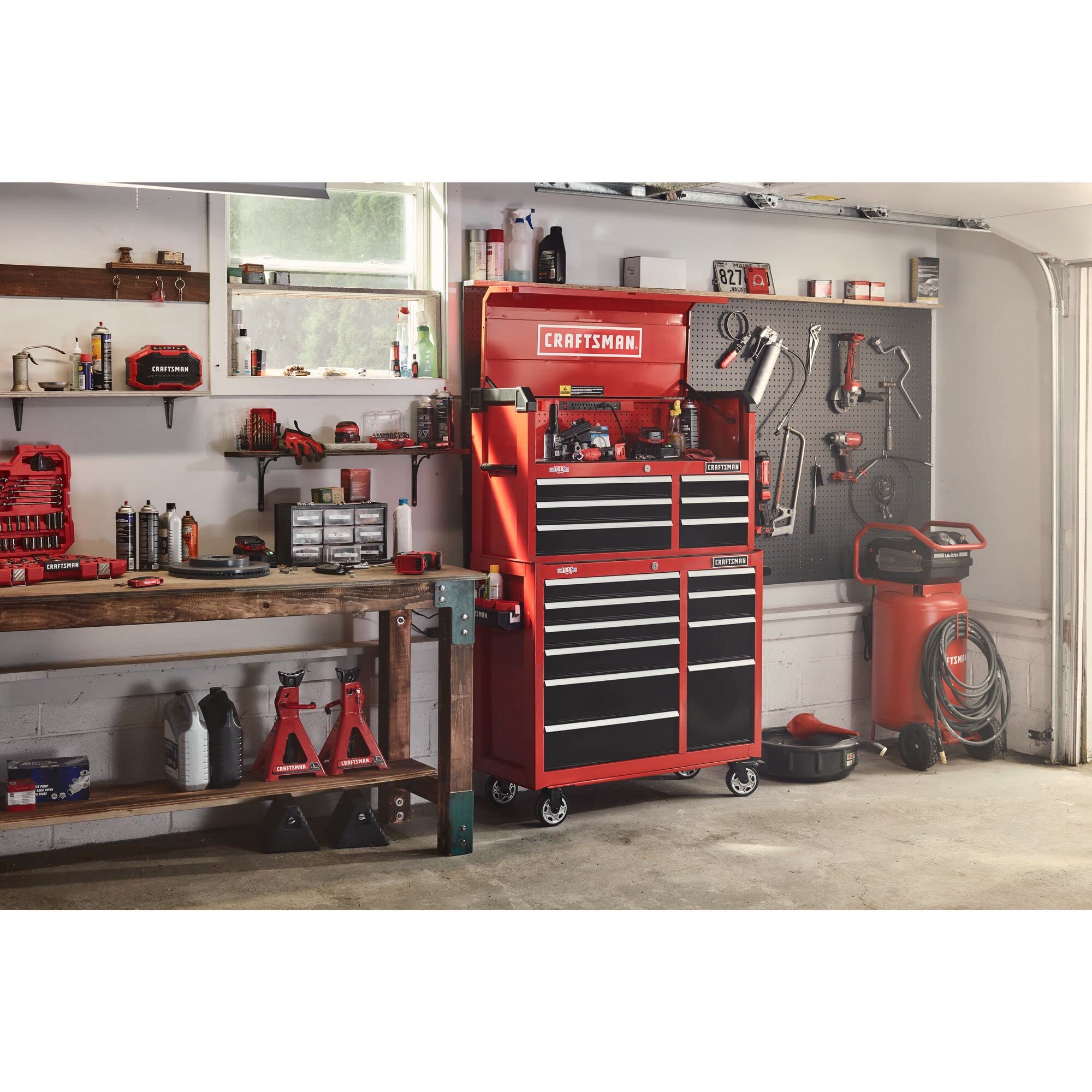 CRAFTSMAN S2000 41IN 6-DRAWER CHEST W/LIGHT & DIVIDE (CMST34162RB)