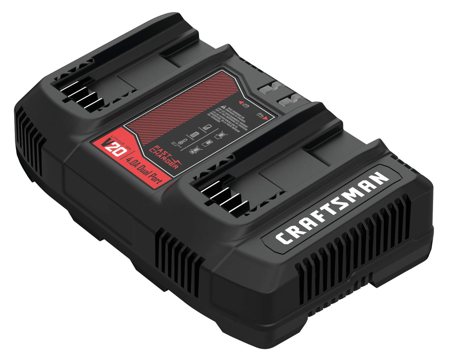 CRAFTSMAN V20 2Ah Lithium Ion Dual-Port Power Tool Battery Charger (CMCB124)