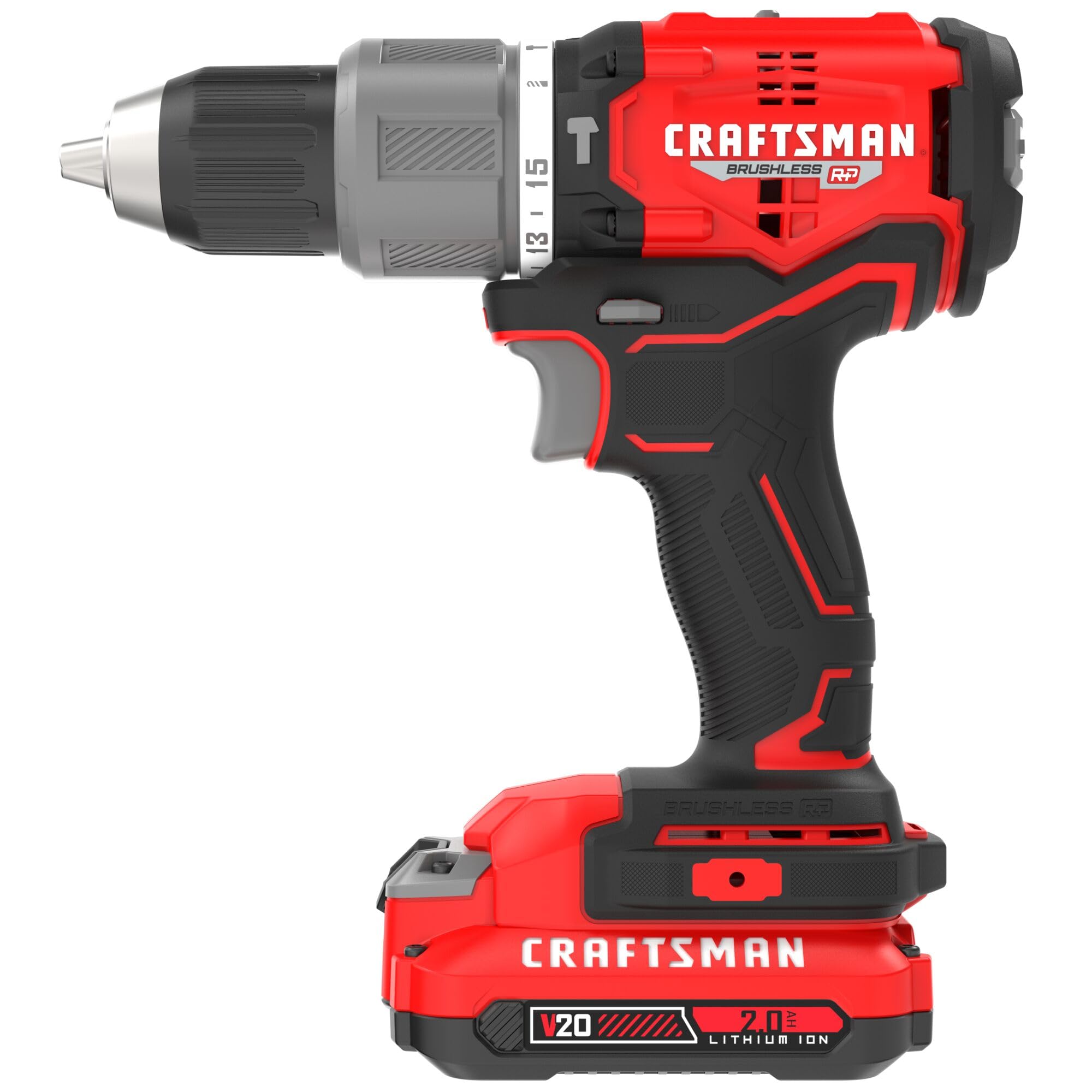 218-craftsman-v20-cordless-hammer-drill-kit-1-2-inch-2-batteries-and-charger-included-cmcd732d2-3.jpg CRAFTSMAN V20 Cordless Hammer Drill Kit, 1/2 inch, 2 Batteries and Charger Included (CMCD732D2)