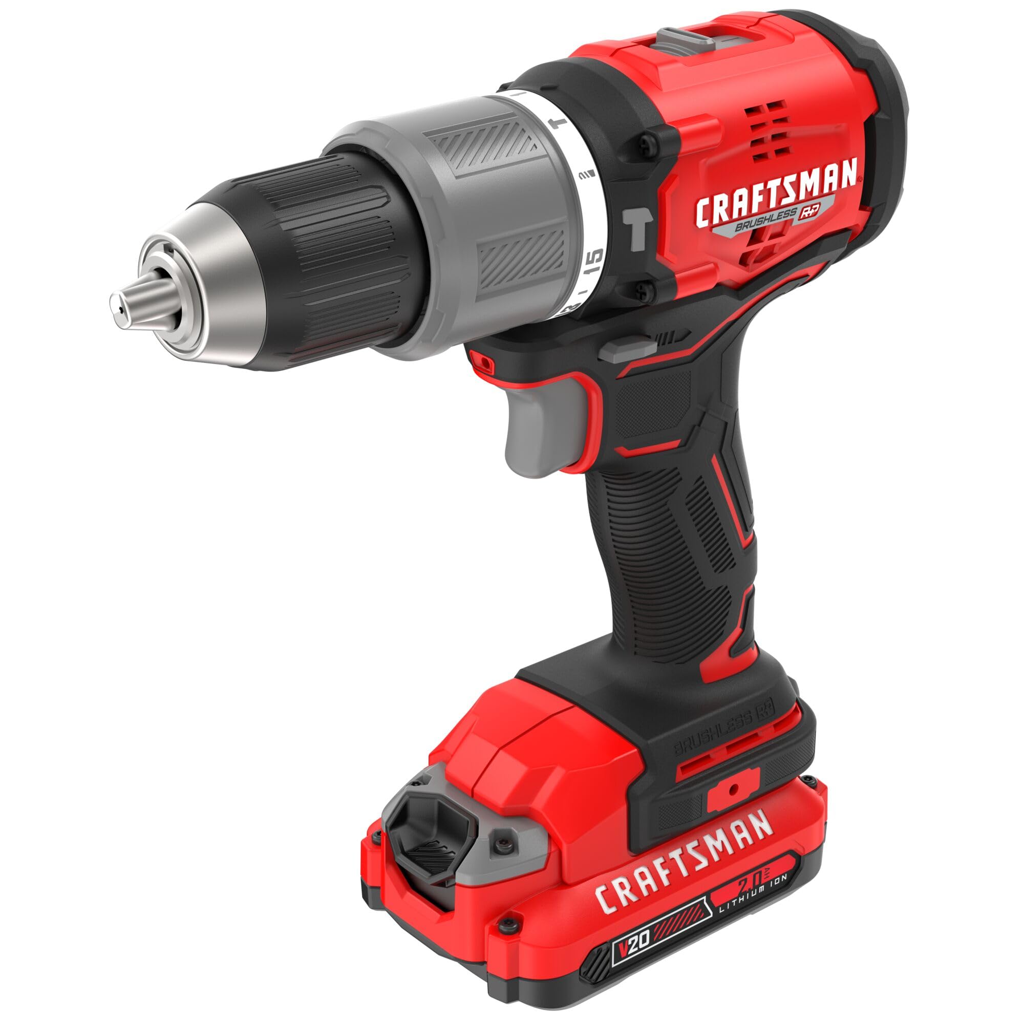 218-craftsman-v20-cordless-hammer-drill-kit-1-2-inch-2-batteries-and-charger-included-cmcd732d2-4.jpg CRAFTSMAN V20 Cordless Hammer Drill Kit, 1/2 inch, 2 Batteries and Charger Included (CMCD732D2)