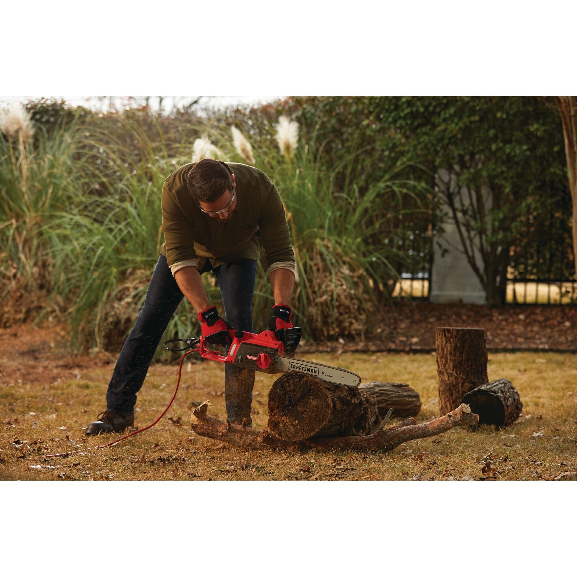 225-craftsman-electric-chainsaw-16-inch-12-amp-corded-chain-saw-electric-ergonomic-powerful-motor-cmecs600-5.jpg CRAFTSMAN Electric Chainsaw, 16 Inch, 12 Amp Corded Chain Saw Electric, Ergonomic, Powerful Motor (CMECS600)