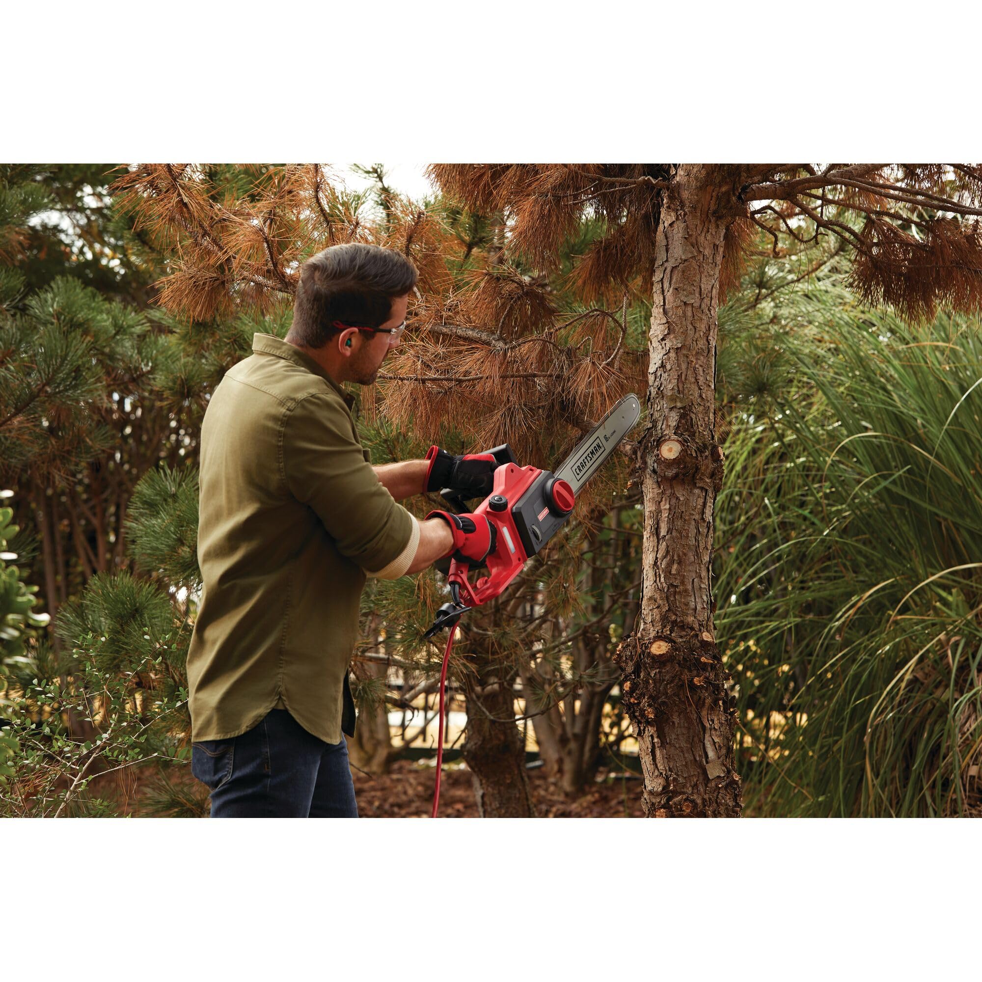 225-craftsman-electric-chainsaw-16-inch-12-amp-corded-chain-saw-electric-ergonomic-powerful-motor-cmecs600-7.jpg CRAFTSMAN Electric Chainsaw, 16 Inch, 12 Amp Corded Chain Saw Electric, Ergonomic, Powerful Motor (CMECS600)