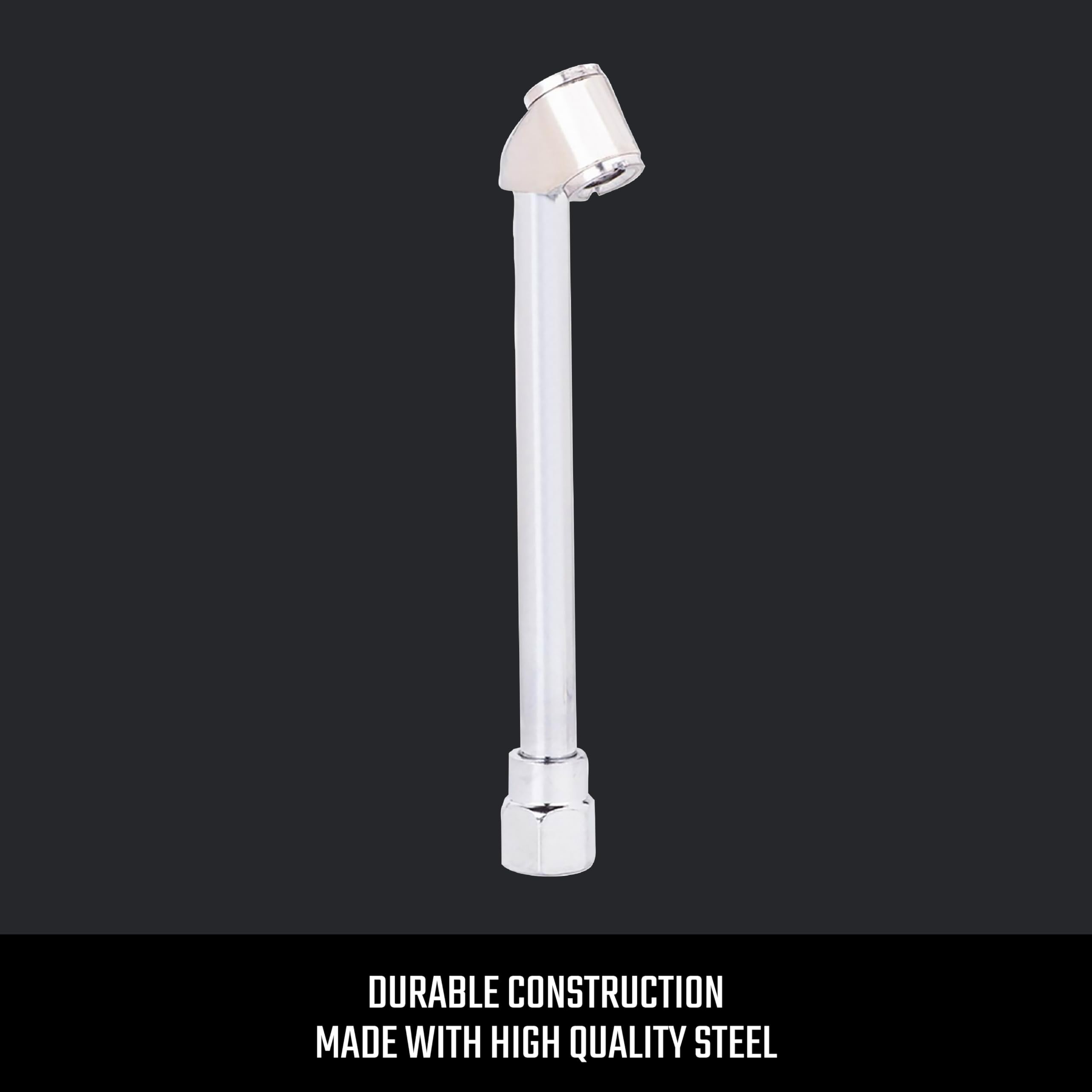 CRAFTSMAN Dual Air Chuck, 1/4-in Female NPT Threads, Extended Reach for Hard-to-Reach Valves