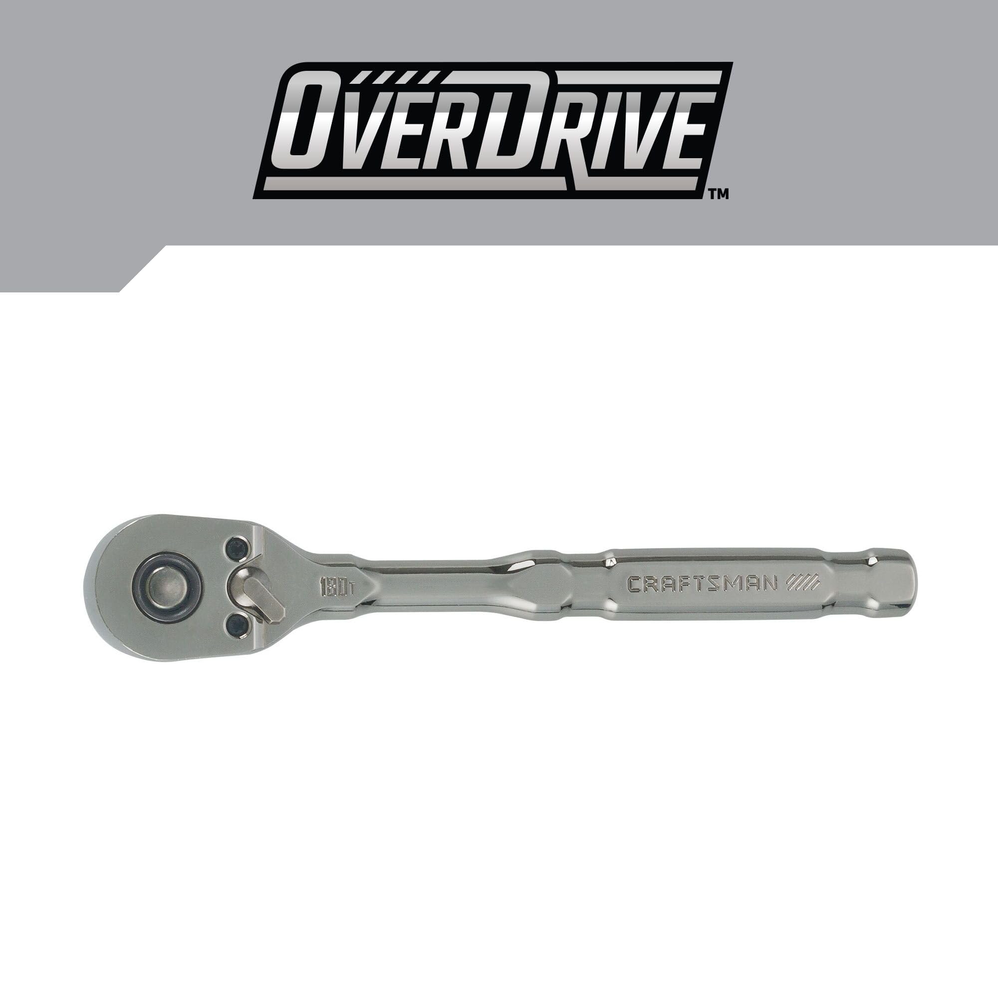 CRAFTSMAN OVERDRIVE 1/4" Drive 180T Pear Head Ratchet (CMMT82110)