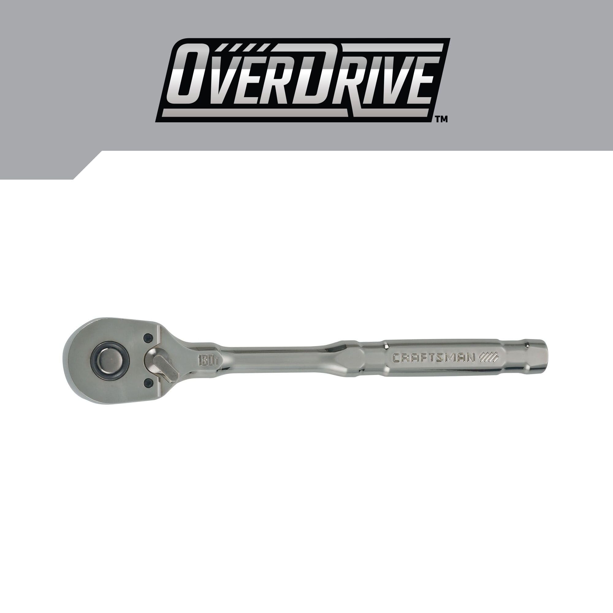 CRAFTSMAN OVERDRIVE 1/2" Drive 180T Pear Head Ratchet (CMMT82113)