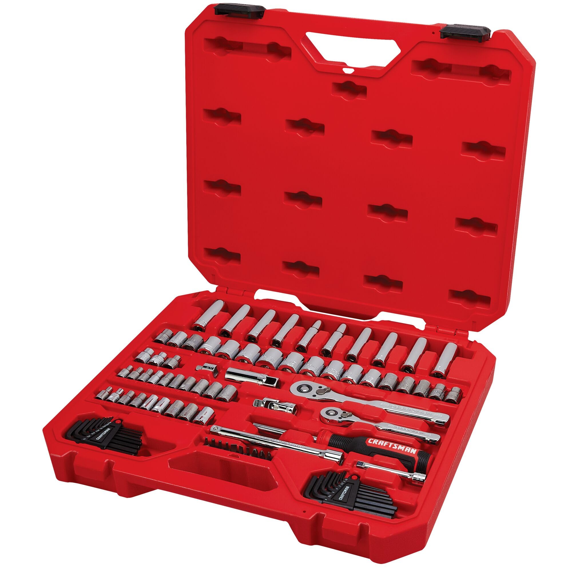 CRAFTSMAN Mechanics Tool Set, 83 Piece Hand Tool and Socket Set SAE/Metric (CMMT12121)