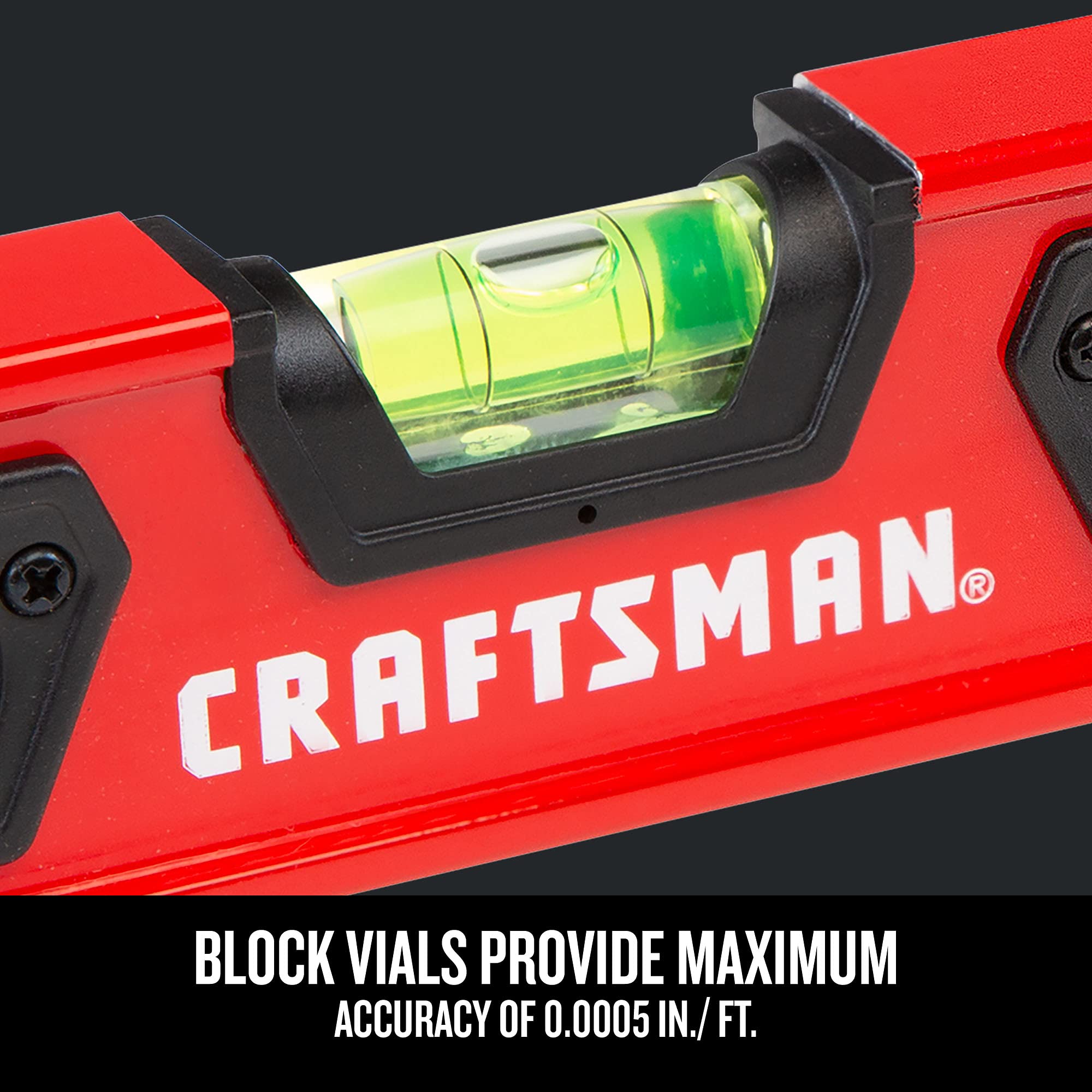 39-craftsman-torpedo-level-9-inch-with-shock-absorbing-end-caps-cmht82390-3.jpg CRAFTSMAN Torpedo Level, 9 Inch, With Shock Absorbing End Caps (CMHT82390)