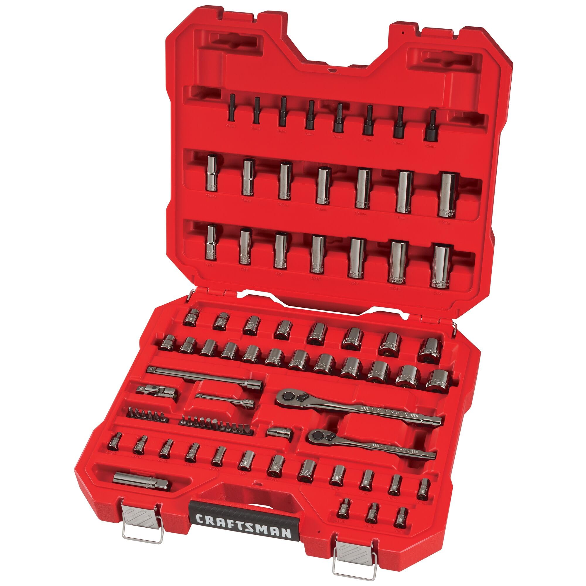CRAFTSMAN Mechanics Tool Set, 1/4" & 3/8" Drive, SAE/Metric, 81 Piece (CMMT82335L)