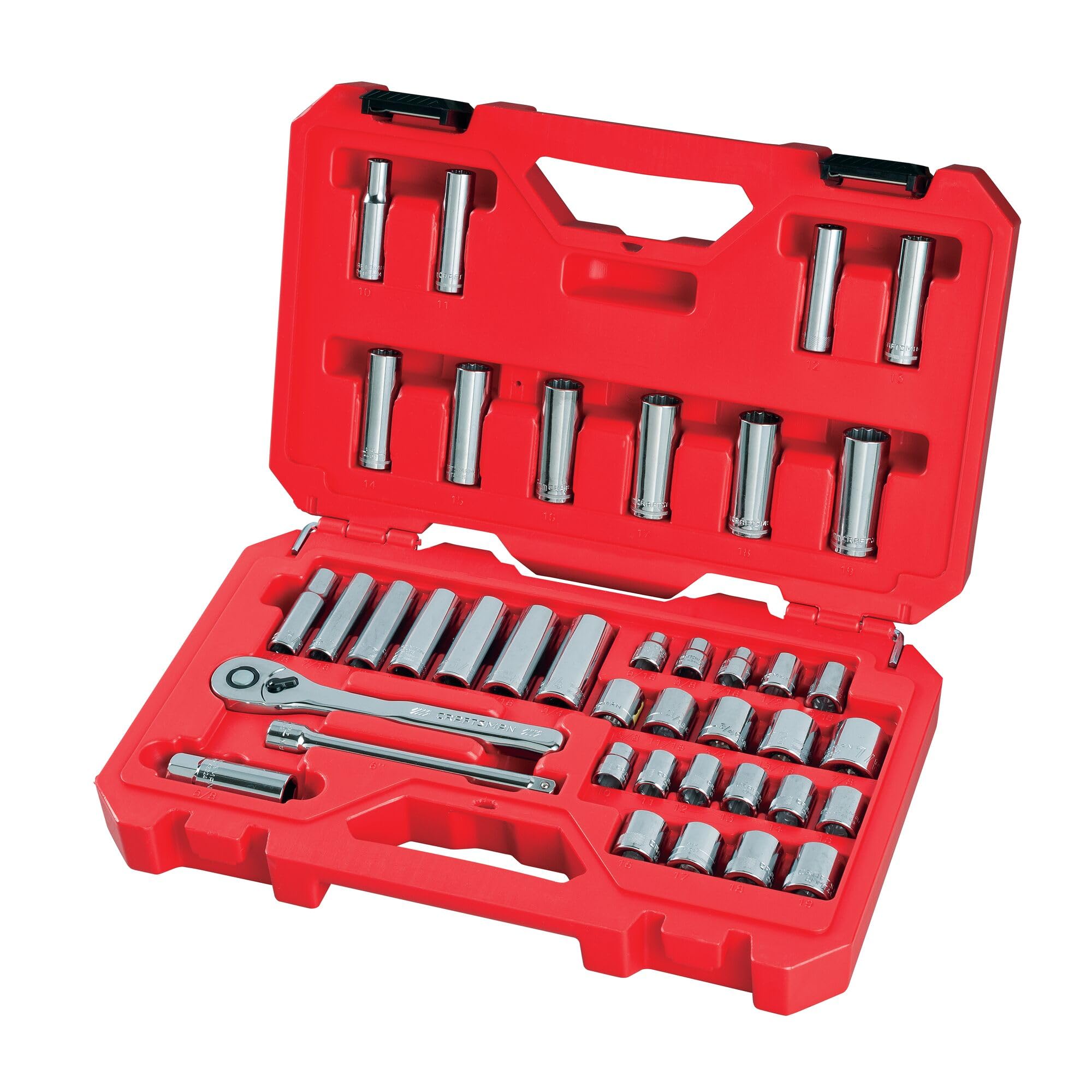 CRAFTSMAN Mechanics Tool Set, SAE/Metric, 3/8-Inch Drive, 40-Piece (CMMT12018)