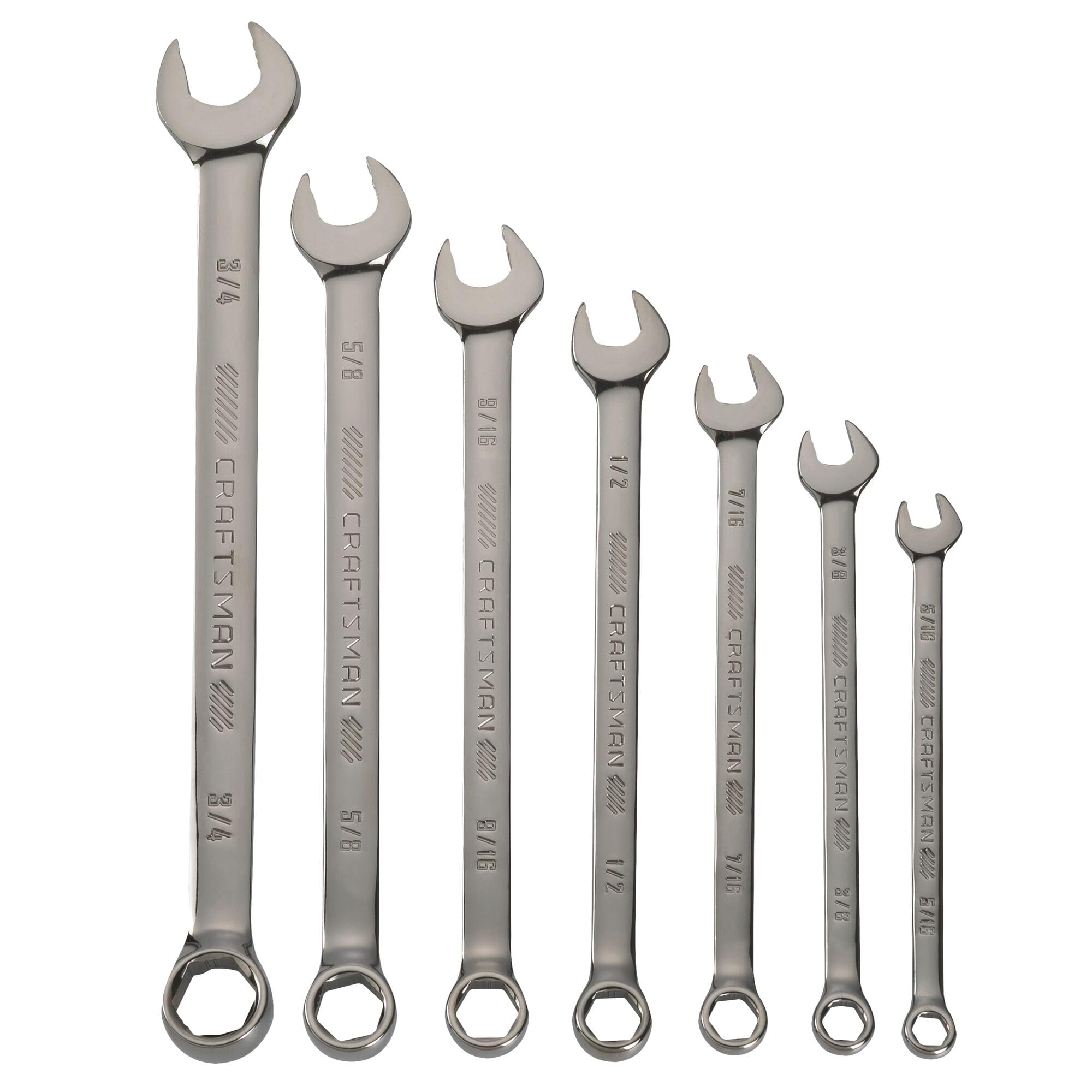 CRAFTSMAN OVERDRIVE 7-Piece Standard (SAE) Wrench Set (CMMT87707)