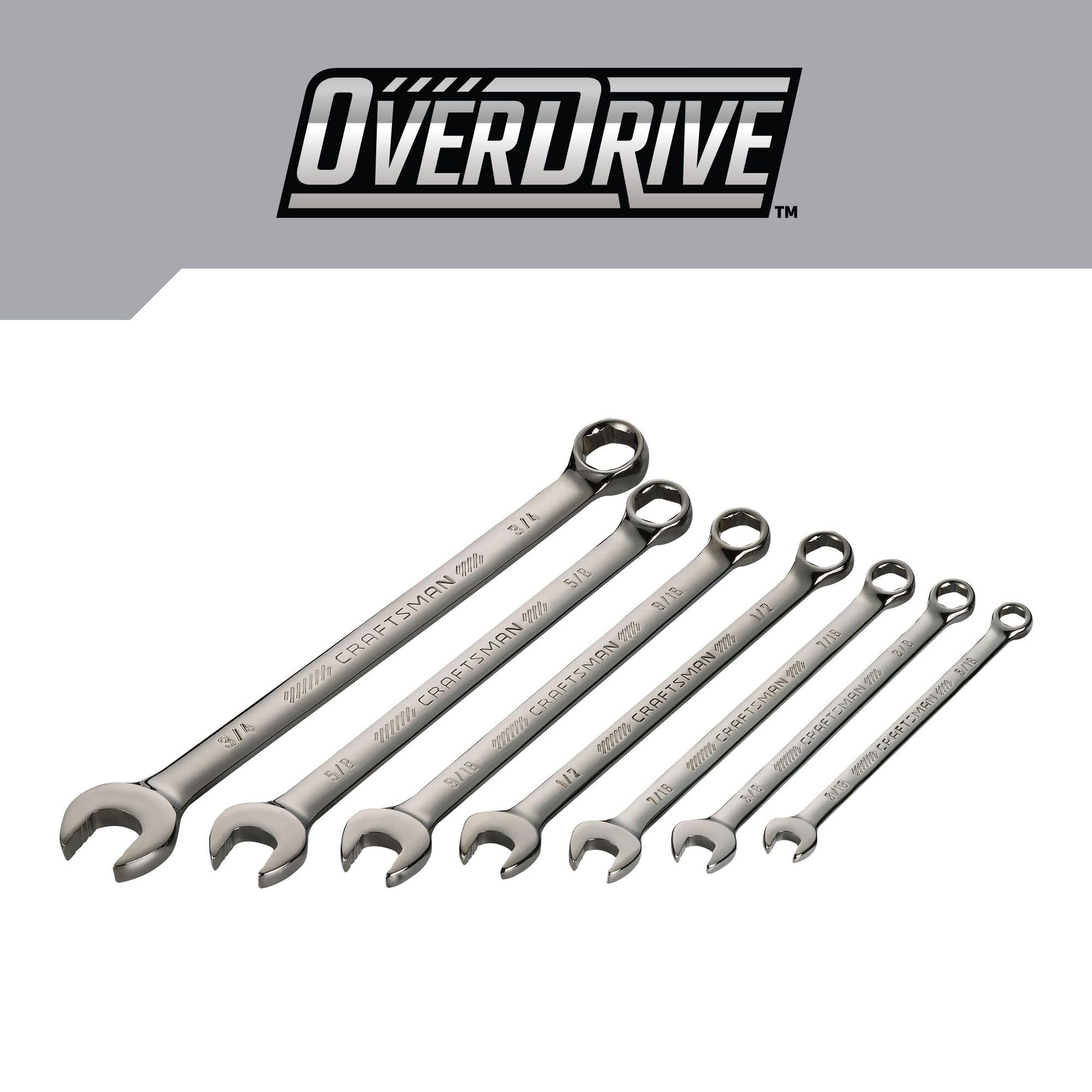 CRAFTSMAN OVERDRIVE 7-Piece Standard (SAE) Wrench Set (CMMT87707)