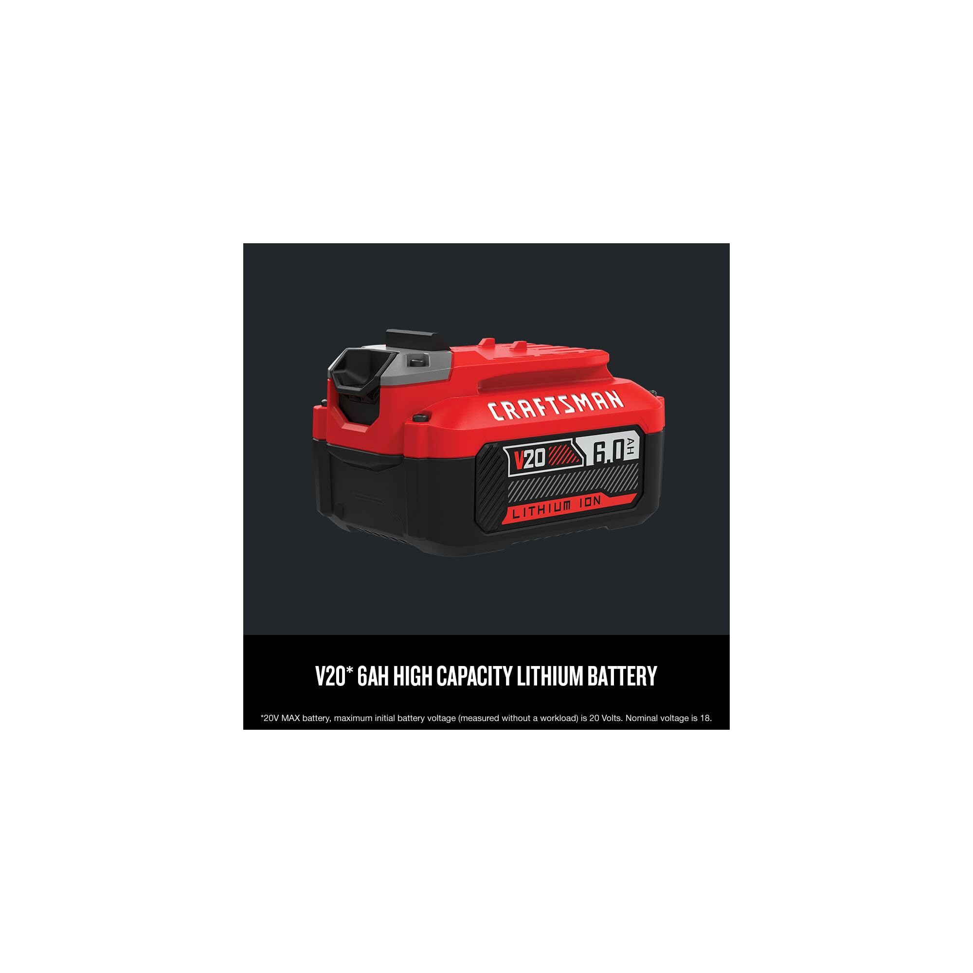 CRAFTSMAN V20 6Ah Lithium Ion Power Tool Battery (CMCB206)