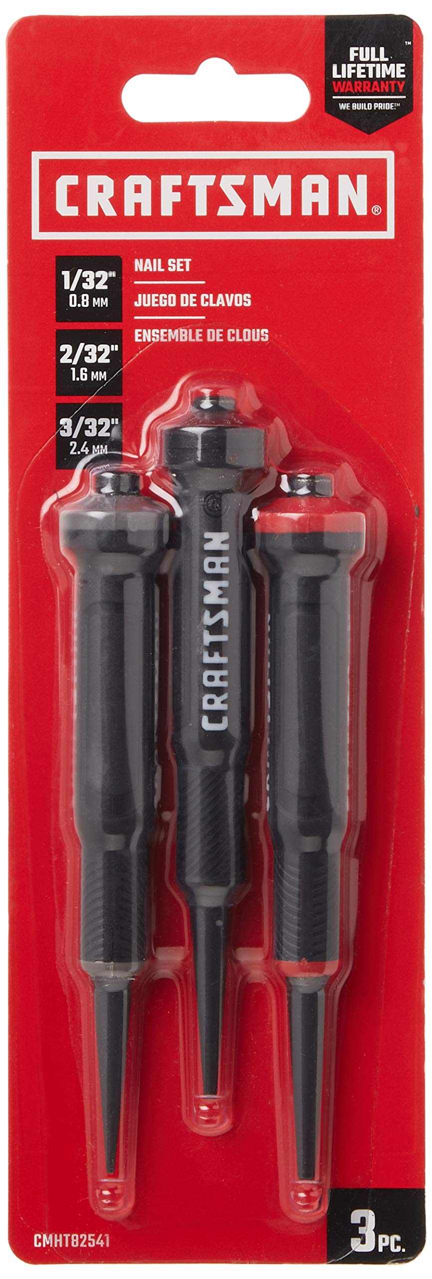 CRAFTSMAN Nail Set, 3-Piece Set (CMHT82541)