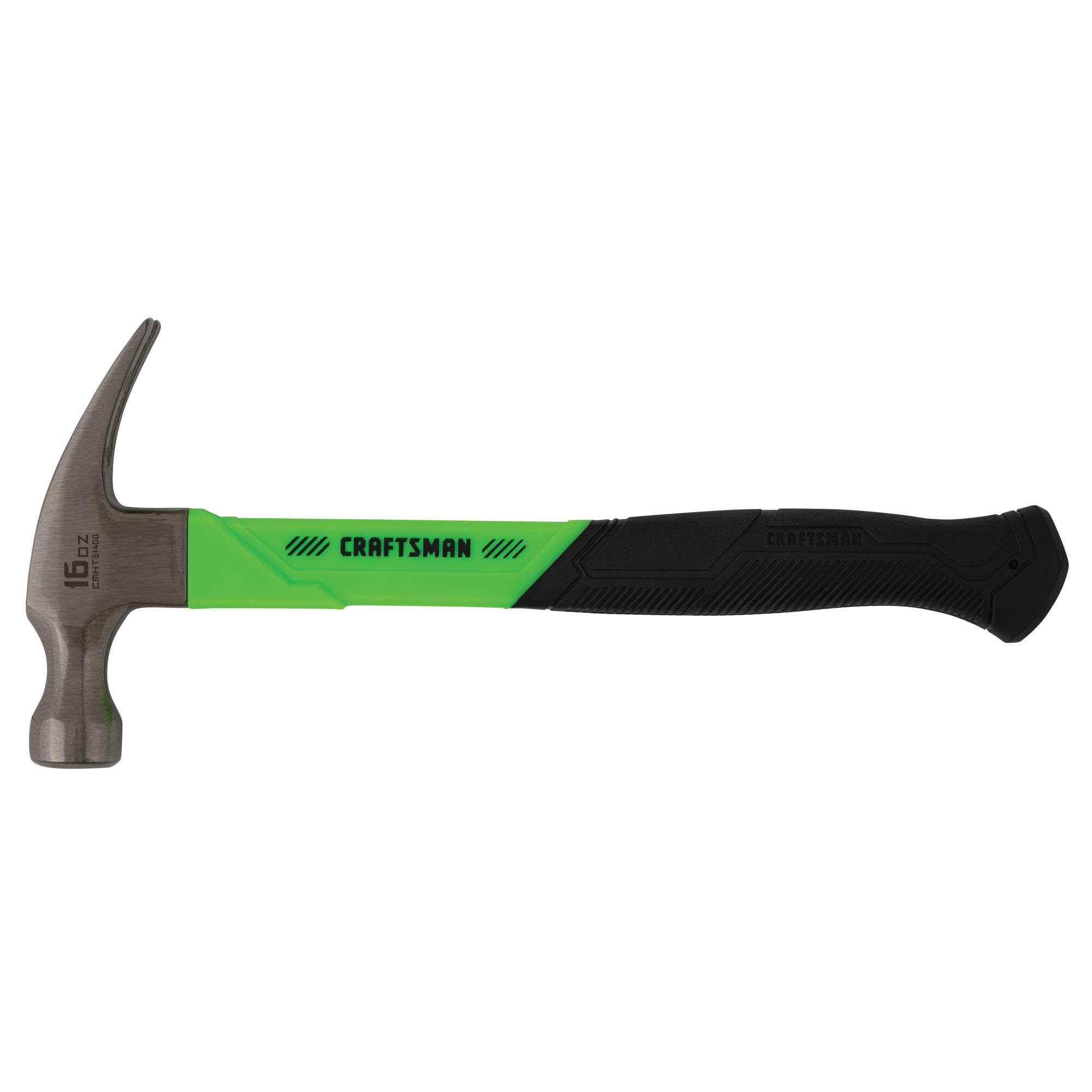 CRAFTSMAN High-Visibility General Purpose Hammer with Fiberglass Grip 16 OZ (CMHT51400)