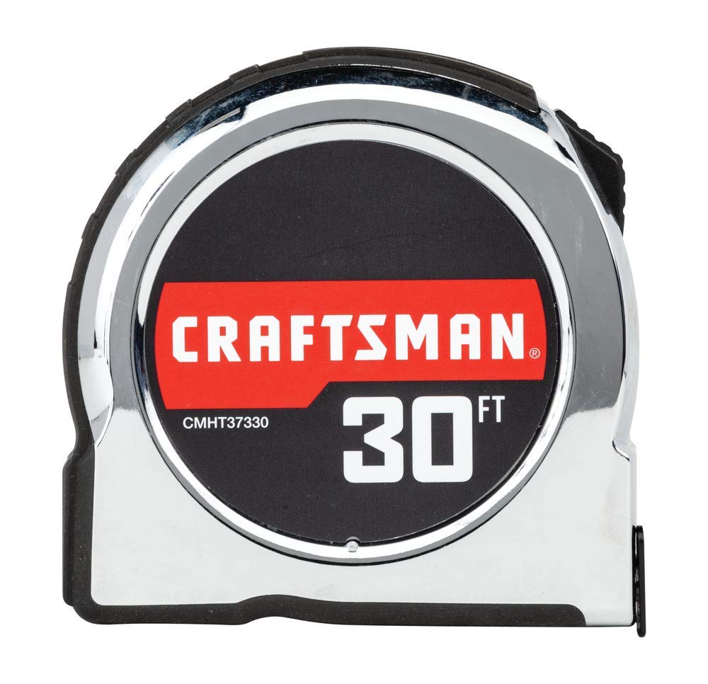 Craftsman Tape Measure, Chrome Classic, 30-Foot (CMHT37330S), 30-foot