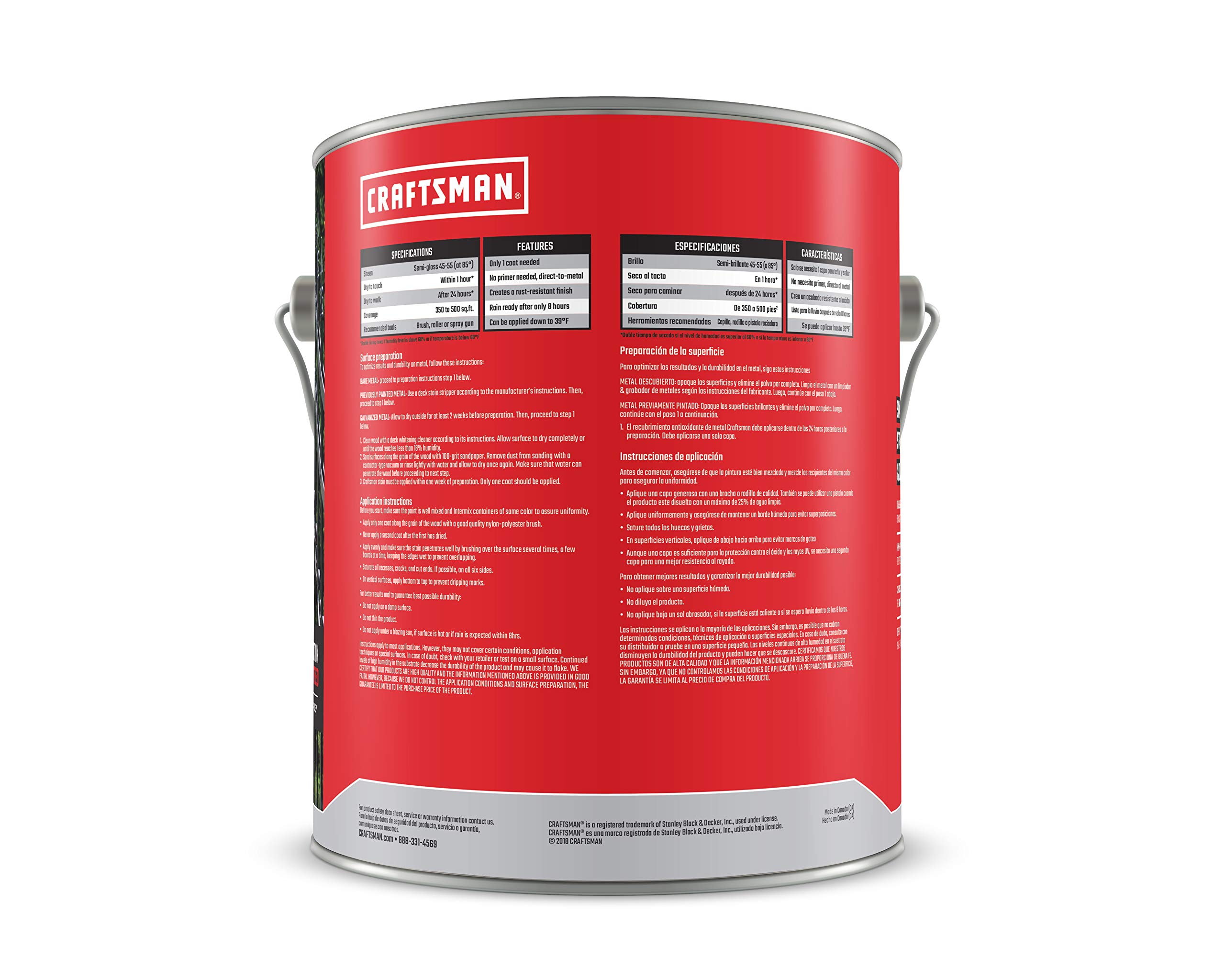 Craftsman Metal Antirust Coating in Grey Semi-Gloss 1 Gallon
