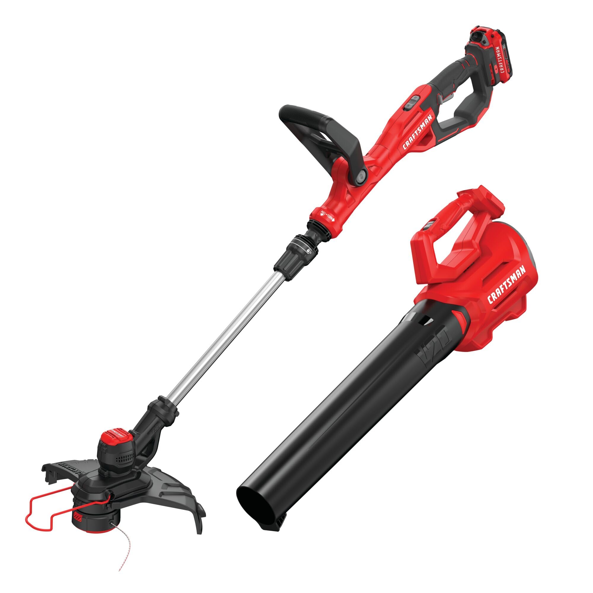 CRAFTSMAN V20 WEEDWACKER String Trimmer & Blower Combo Kit (2.0Ah) (CMCK197D1)