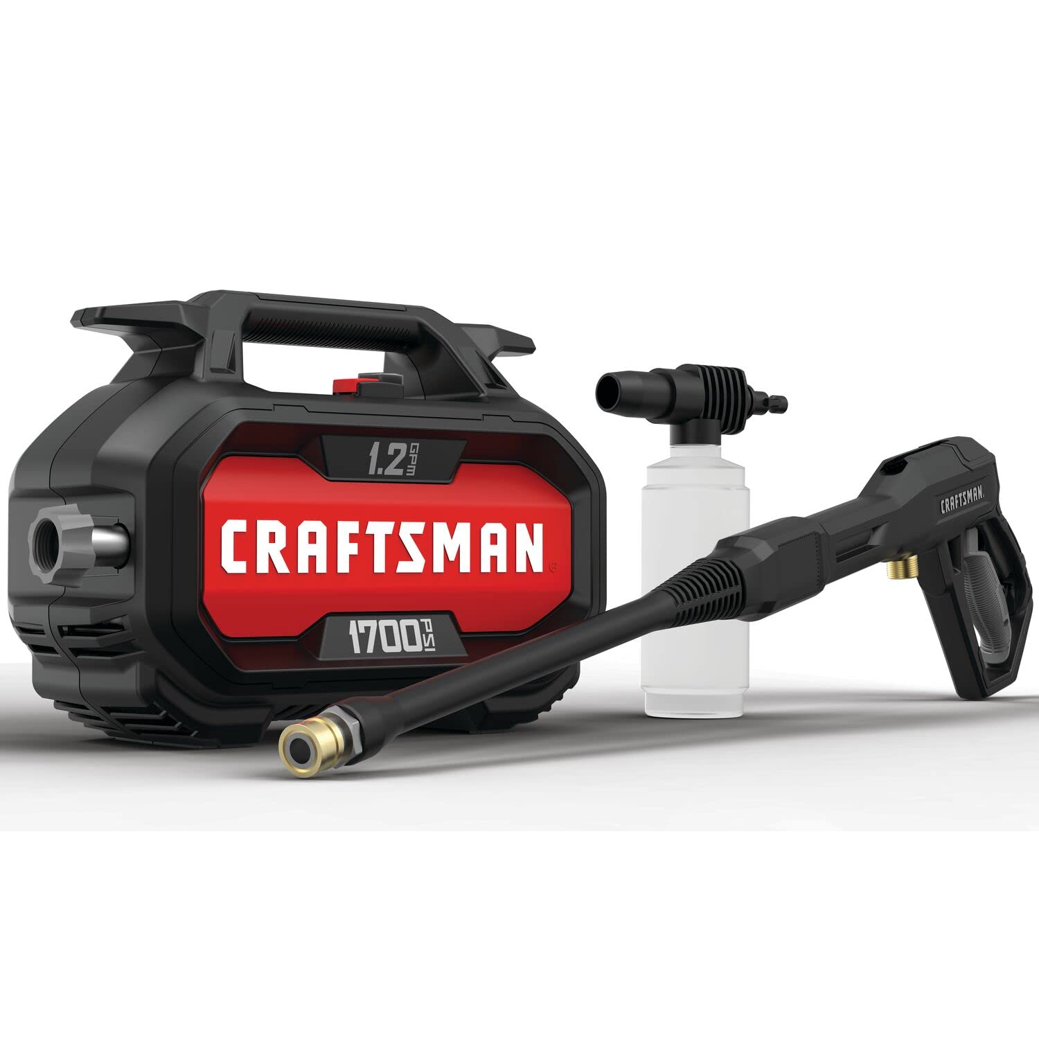 CRAFTSMAN 1700-PSI Electric Pressure Washer Bundle with Bionic Steel 25 FT Garden Hose with Nozzle