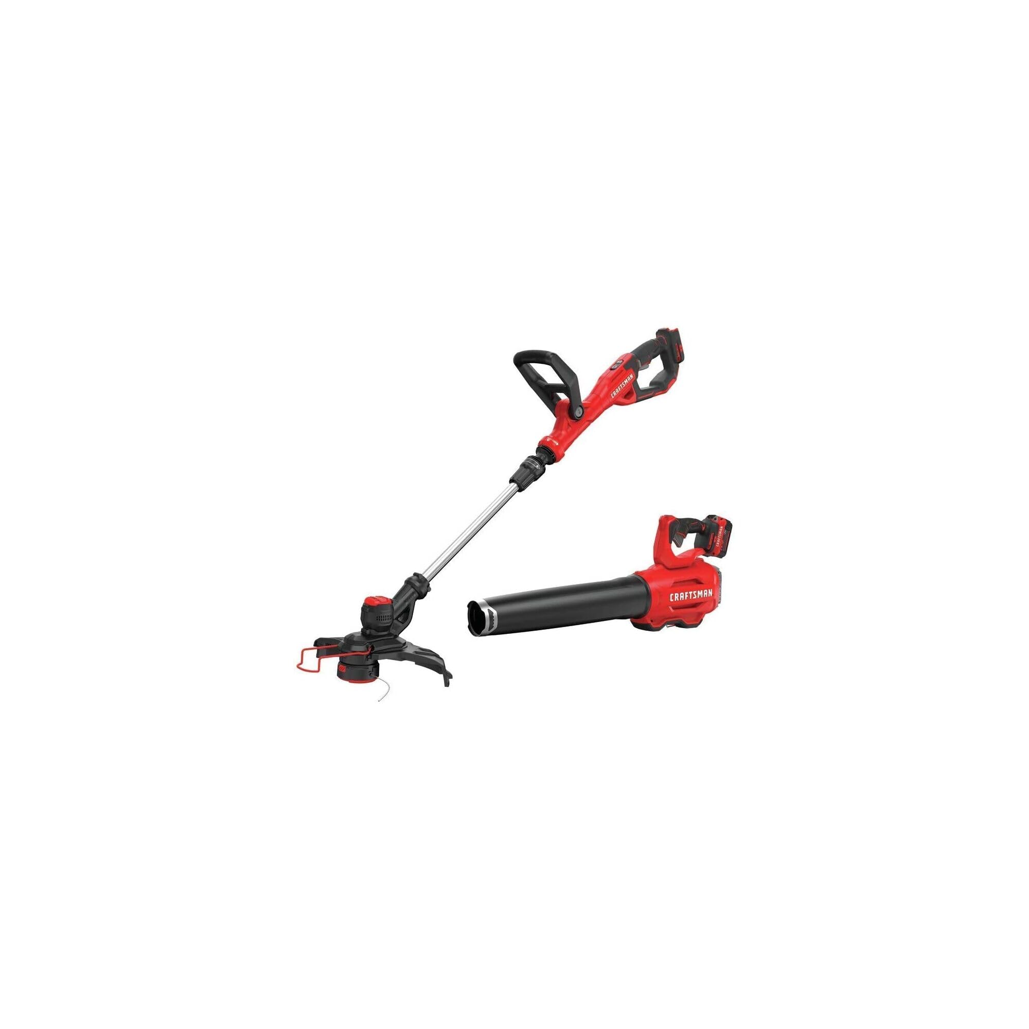 CRAFTSMAN V20 String Trimmer and Leaf Blower Combo Kit, Cordless (CMCK297M1)