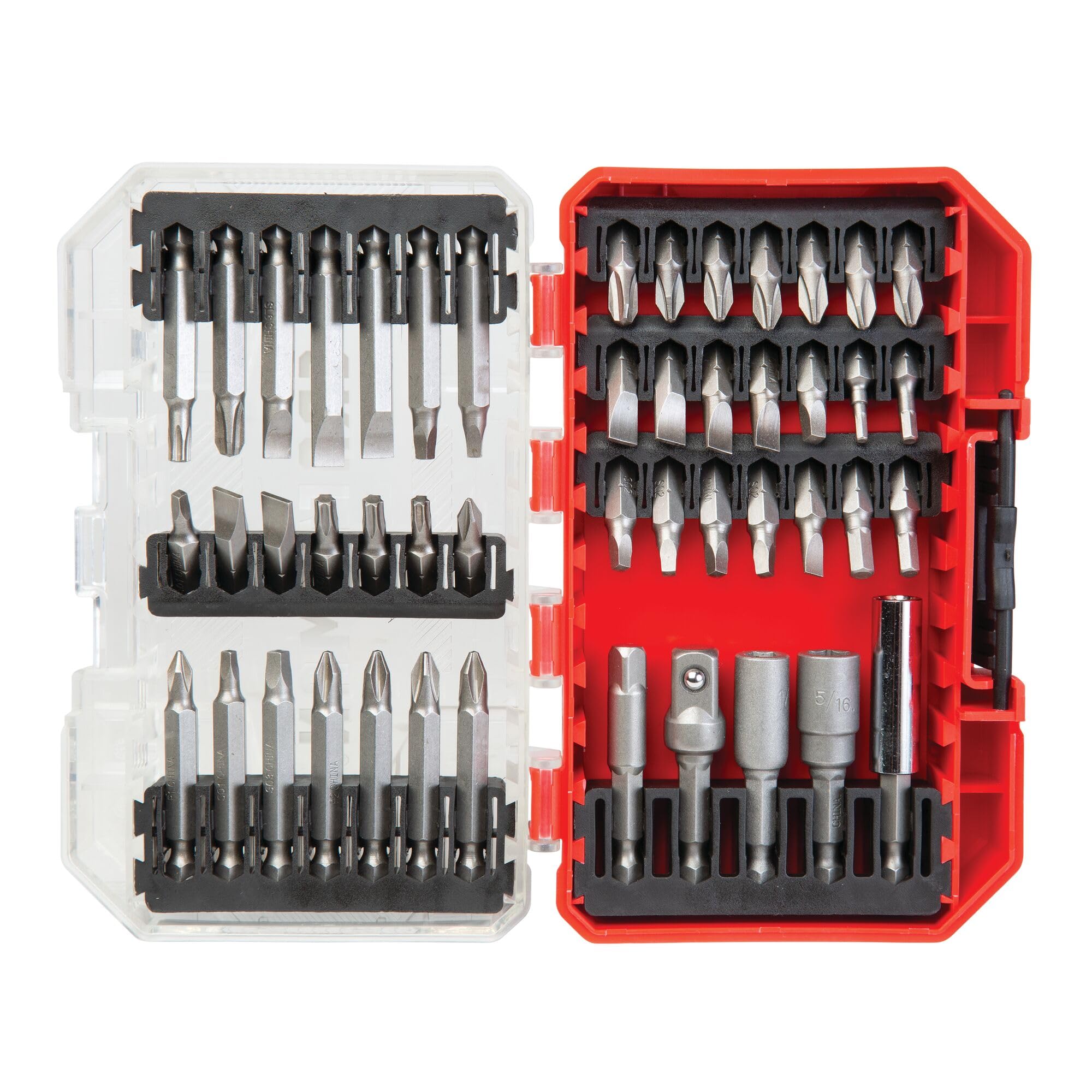 CRAFTSMAN Screwdriver Bit Set, 47-Piece, Includes Bit Tips and Power Bits, Nut Driver Set, Socket Adapters, Compatible with Versa-Track (CMAF1247)