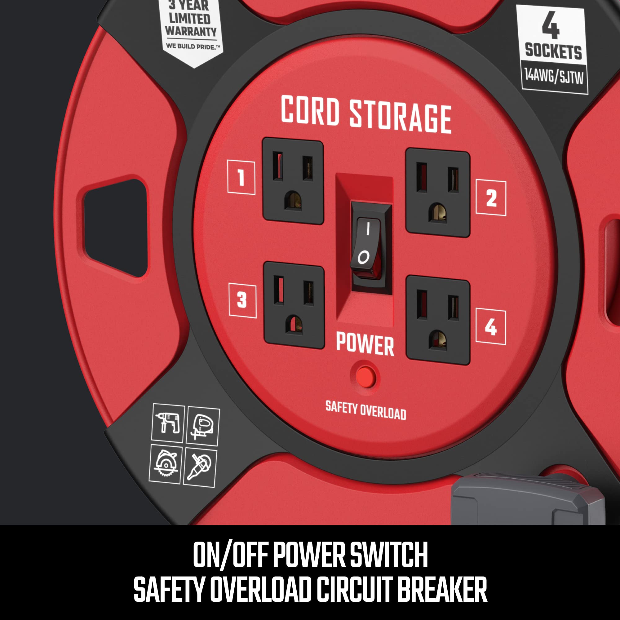 781-craftsman-retractable-extension-cord-reel-1-ft.-with-4-outlets-cable-management-heavy-duty-14awg-sjtw-cable-7.jpg CRAFTSMAN Retractable Extension Cord Reel 1 Ft. with 4 Outlets, Cable Management & Heavy Duty 14AWG SJTW Cable
