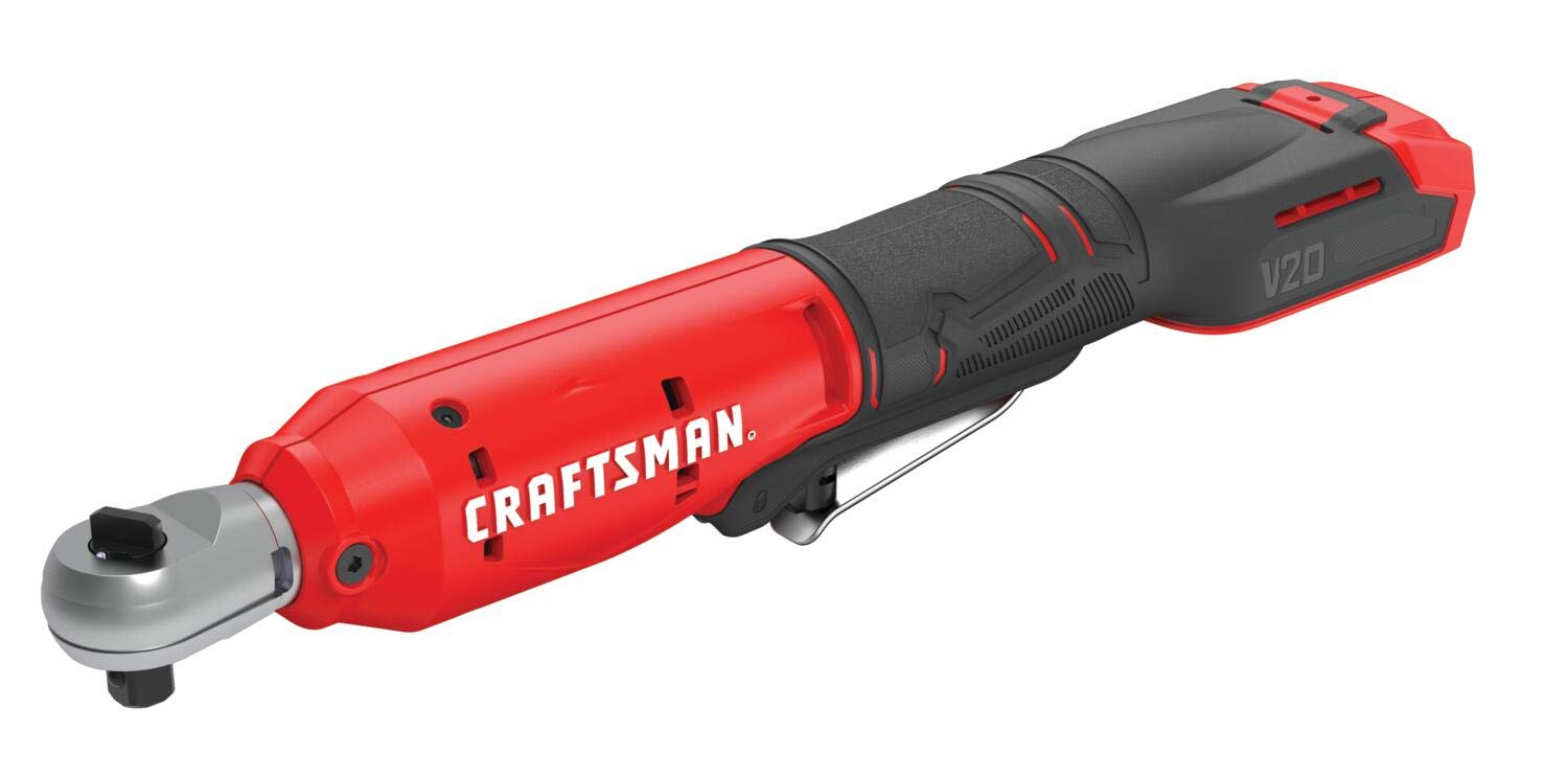 CRAFTSMAN V20 Cordless Ratchet Wrench, 3/8 inch Drive, 300 RPM, up to 35 ft-lbs of Torque, Bare Tool Only (CMCF930B)