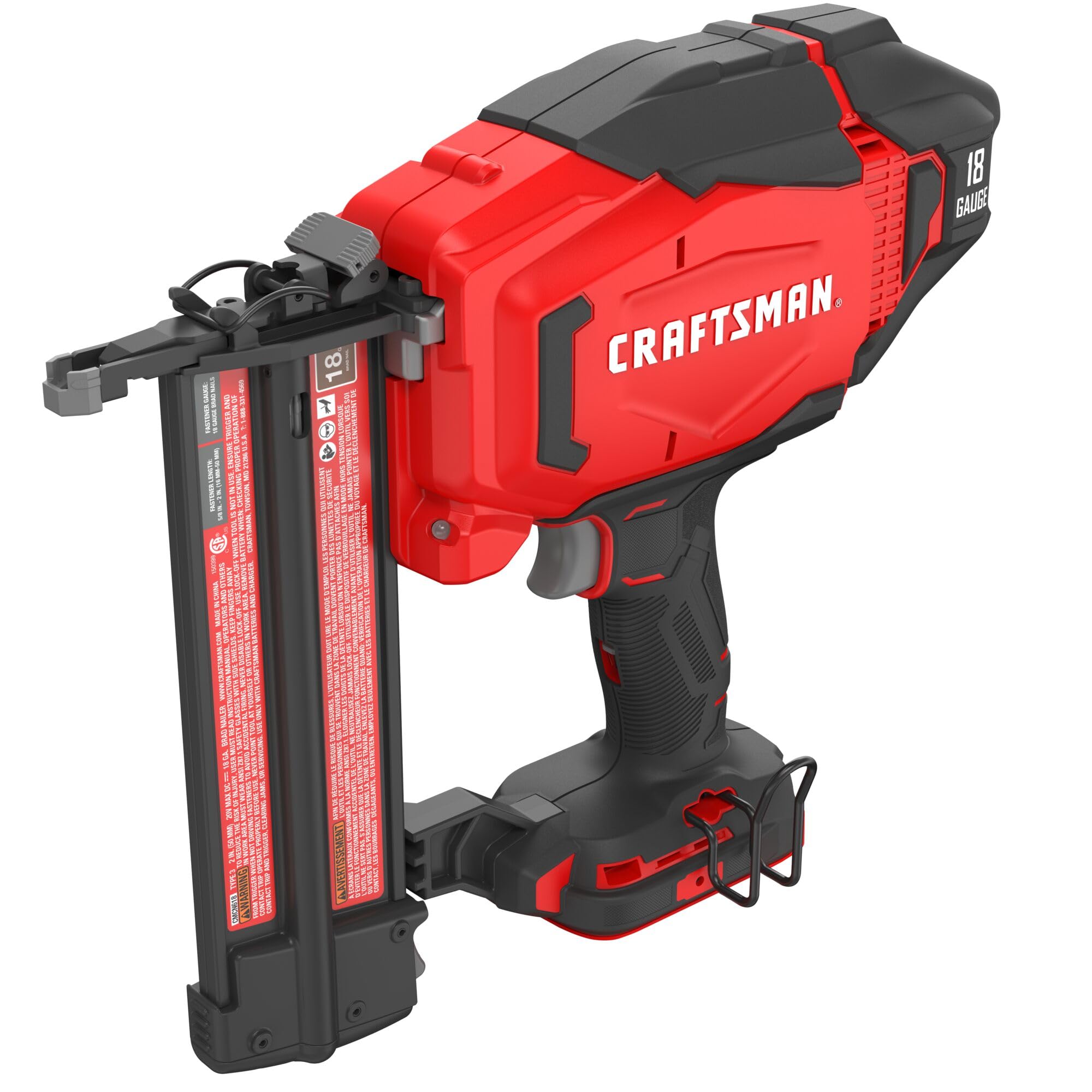 92-craftsman-v20-brad-nailer-18ga-cordless-bare-tool-only-cmcn618b-8.jpg CRAFTSMAN V20 Brad Nailer, 18GA, Cordless, Bare Tool Only (CMCN618B)