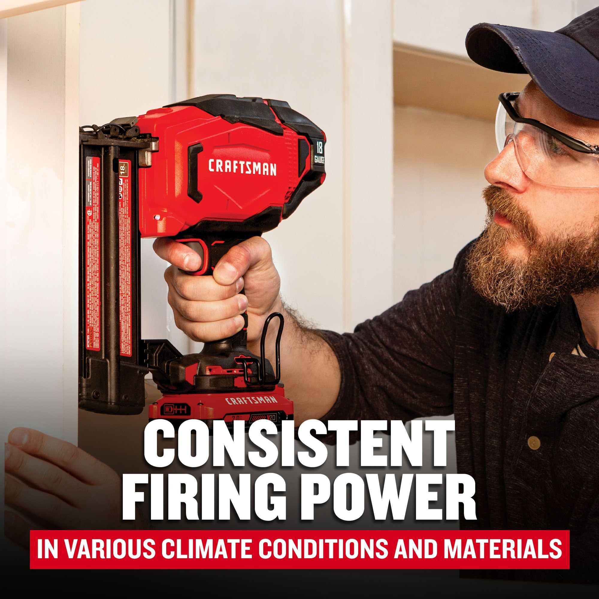 96-craftsman-v20-cordless-brad-nailer-18-gauge-nail-gun-with-battery-and-charger-cmcn618c1-13.jpg CRAFTSMAN V20 Cordless Brad Nailer, 18 Gauge Nail Gun, with Battery and Charger (CMCN618C1)