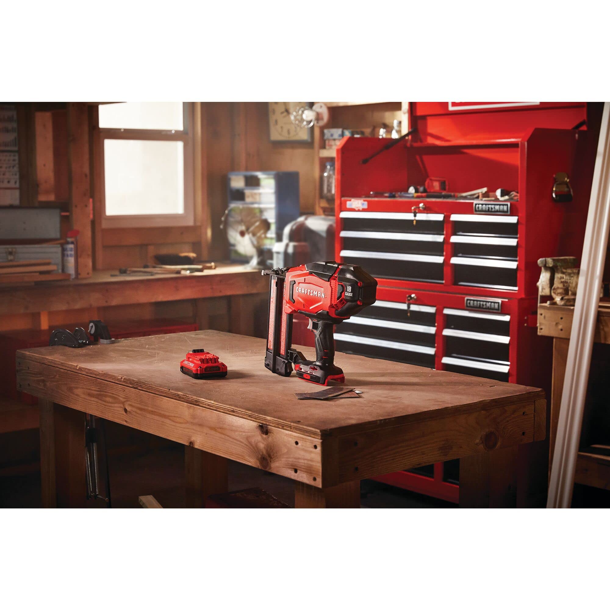 96-craftsman-v20-cordless-brad-nailer-18-gauge-nail-gun-with-battery-and-charger-cmcn618c1-2.jpg CRAFTSMAN V20 Cordless Brad Nailer, 18 Gauge Nail Gun, with Battery and Charger (CMCN618C1)